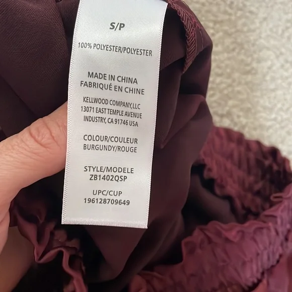 IVY Smocked Waist Satin Pull-On Wide Leg Pant with Pockets, sz S - Picture 10 of 14